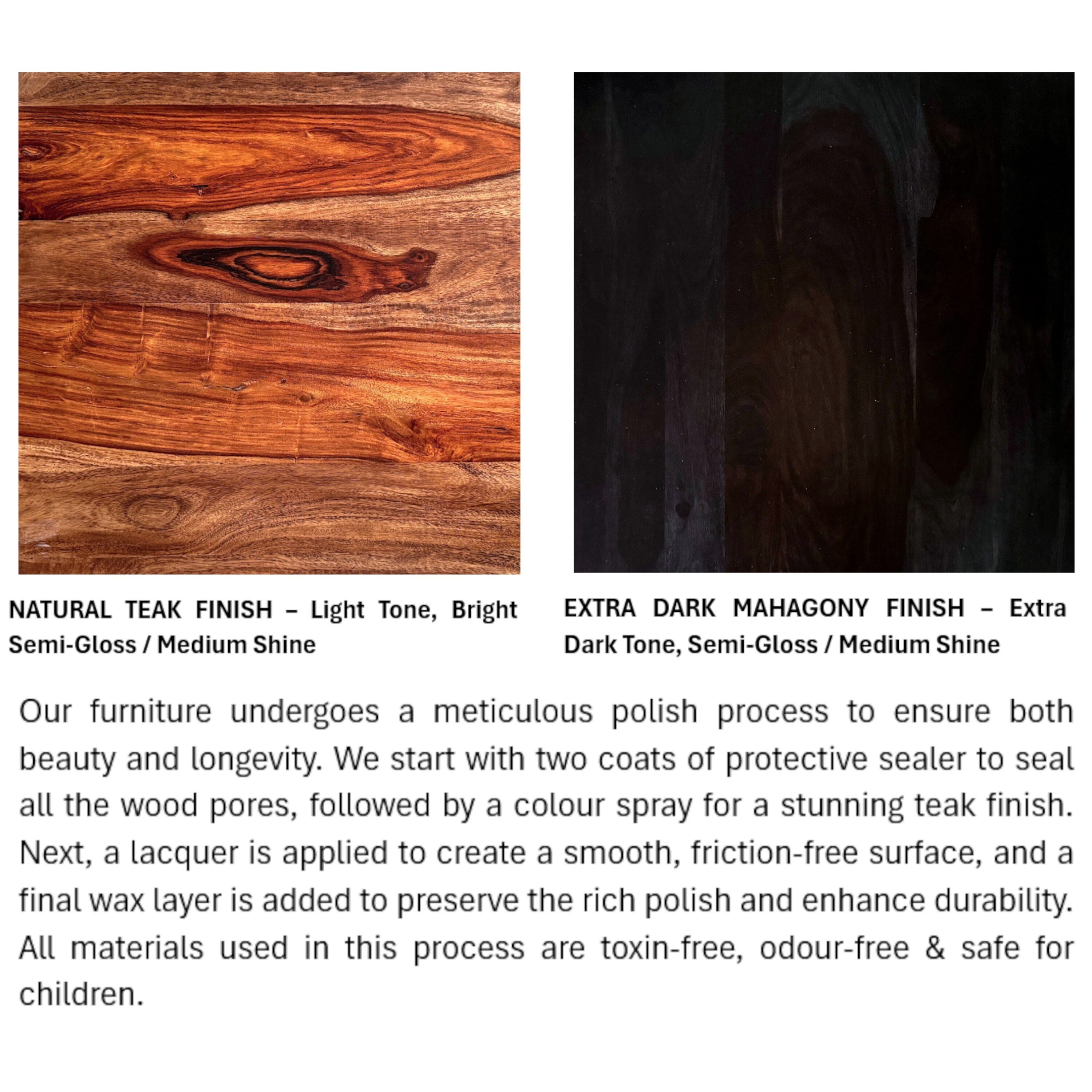 Mayfield Sheesham Wood Contemporary Rectangle Coffee Table In Natural Teak Finish