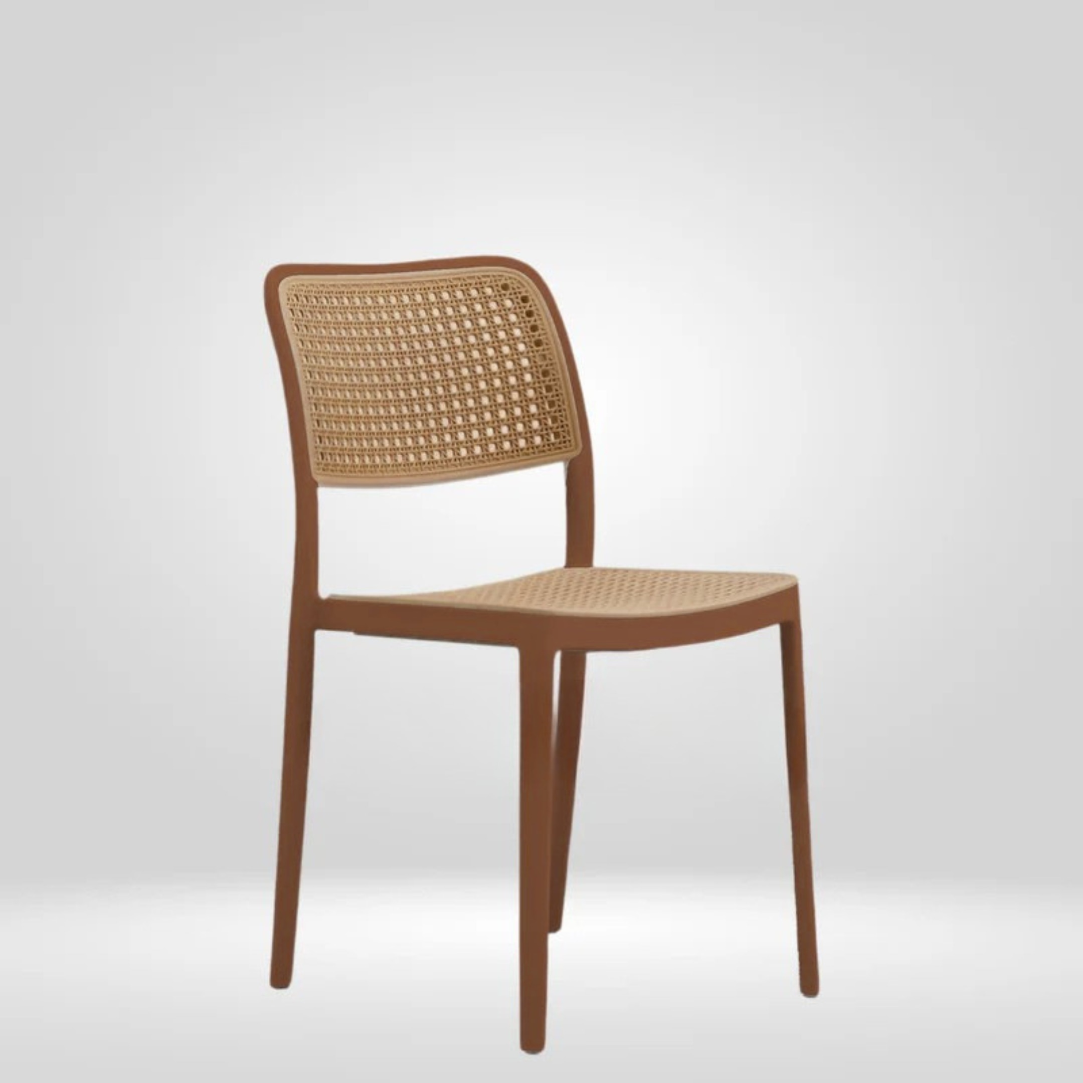 Kepler Brooks Zen Cafeteria Dining Chair in Brown Colour - Kepler Brooks