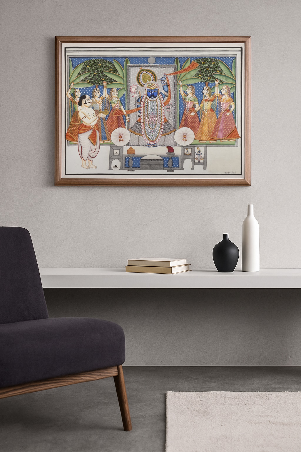 Pichwai Luminous Shreenathji Painting