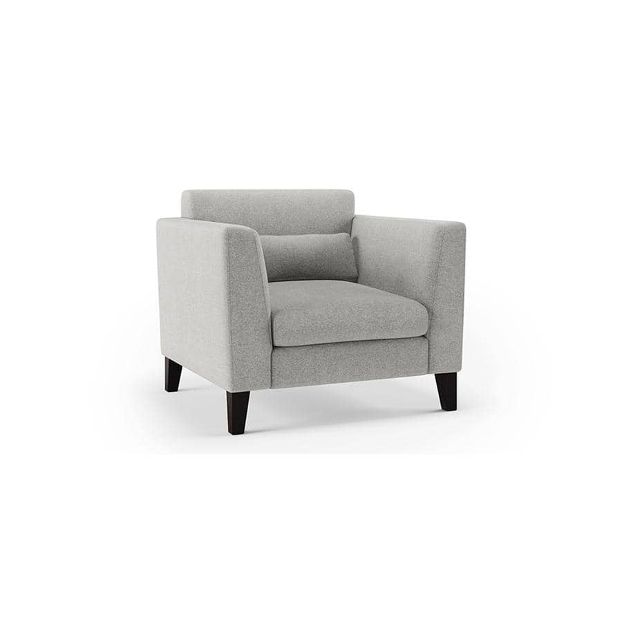 Lewis 1 Seater Fabric Sofa in Vapour Grey Colour