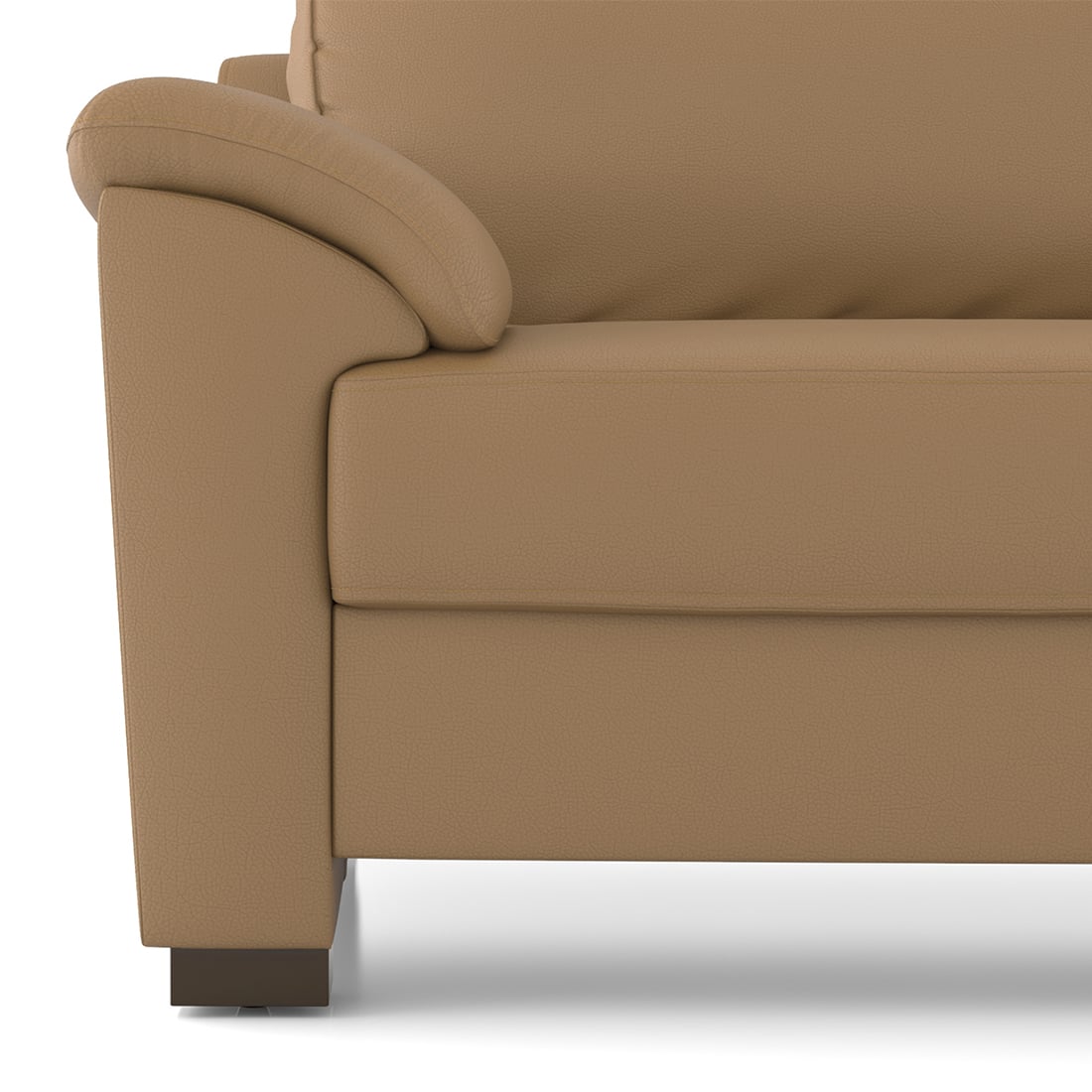 Farina 2 Seater Premium Italian Leather Sofa In Ecru