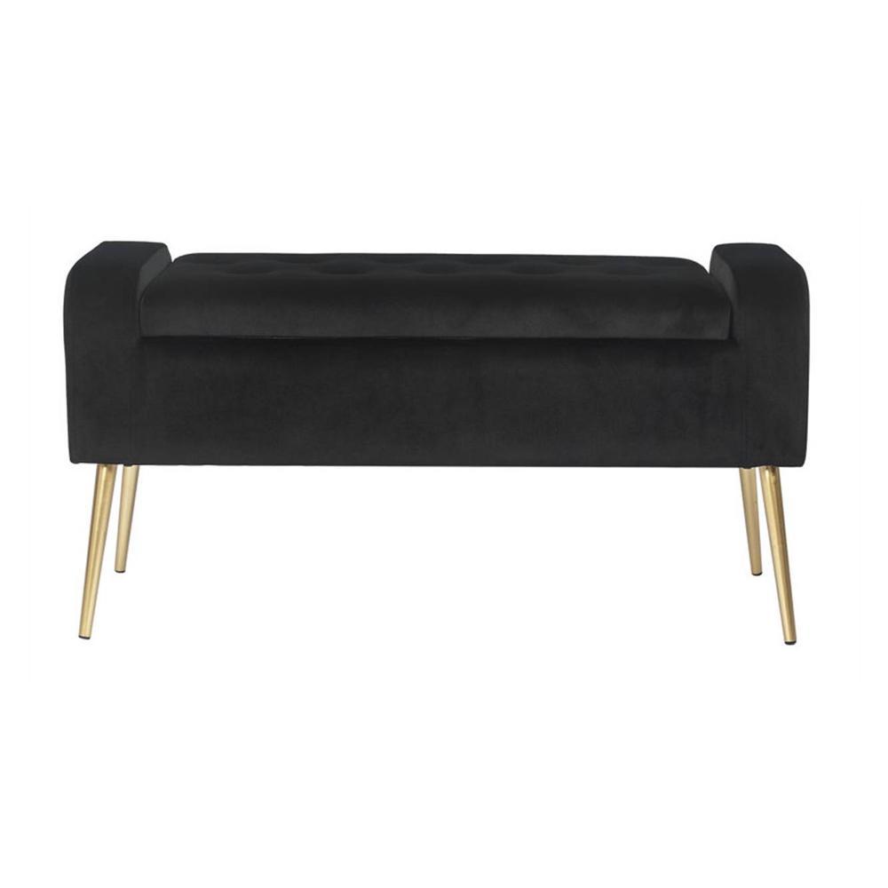 GIgel 2 Ottoman with Storage Color in Black