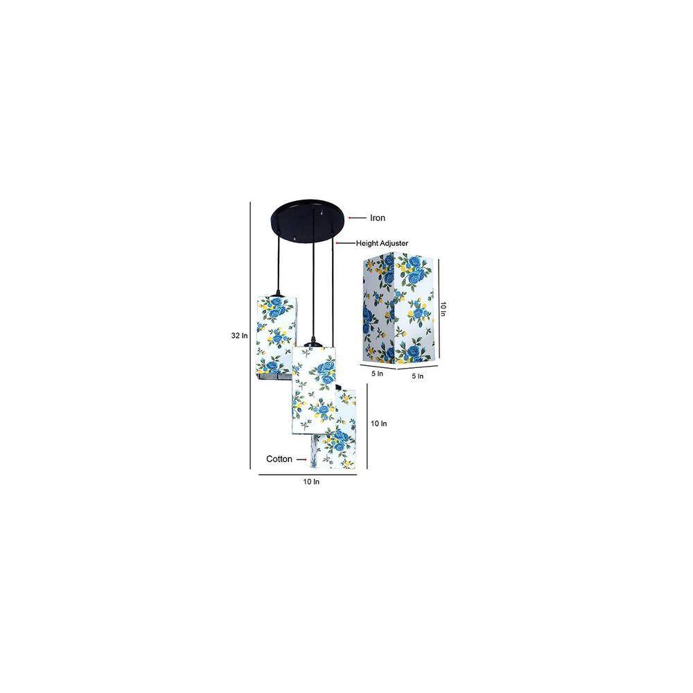 Leonidas Multicolour Fabric Cluster Hanging Light