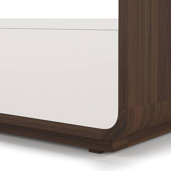 Baltoro Engineering Wood Free Standing TV Unit in White Finish