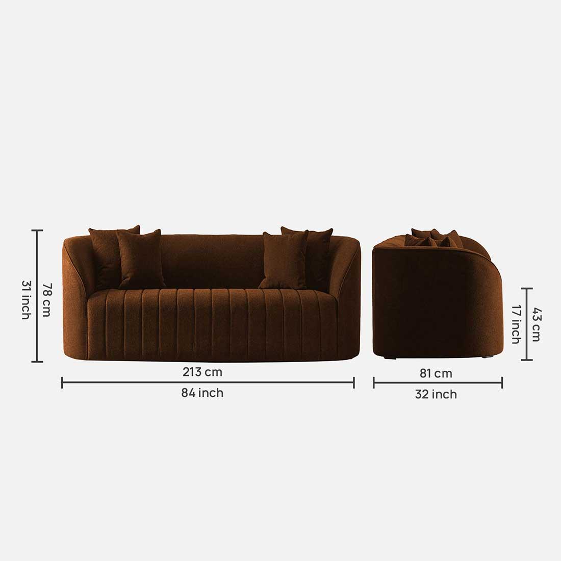 Baiwang Fabric Sofa (Brown)