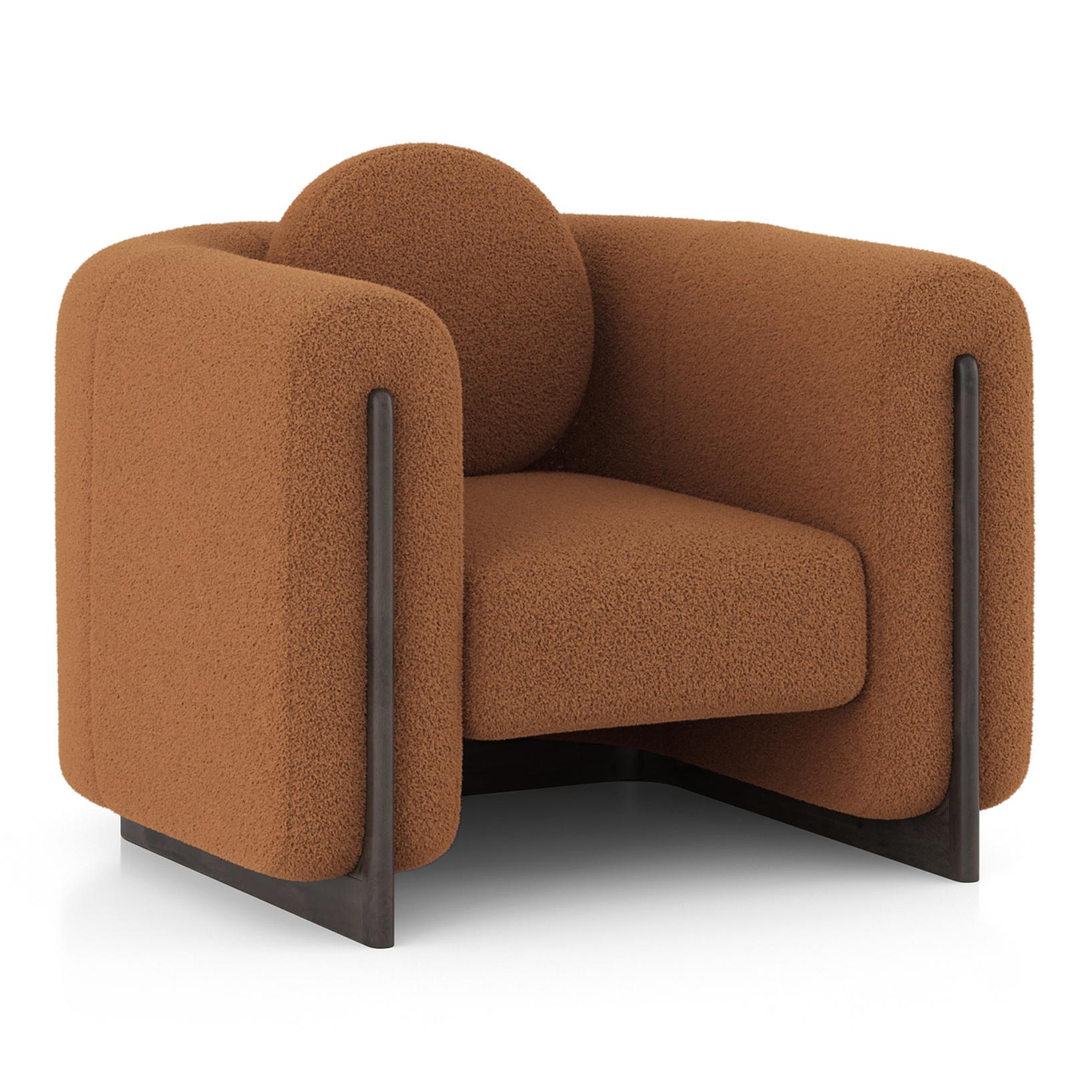 Reno Lounge Chair in Rust Himalaya Boucle Colour
