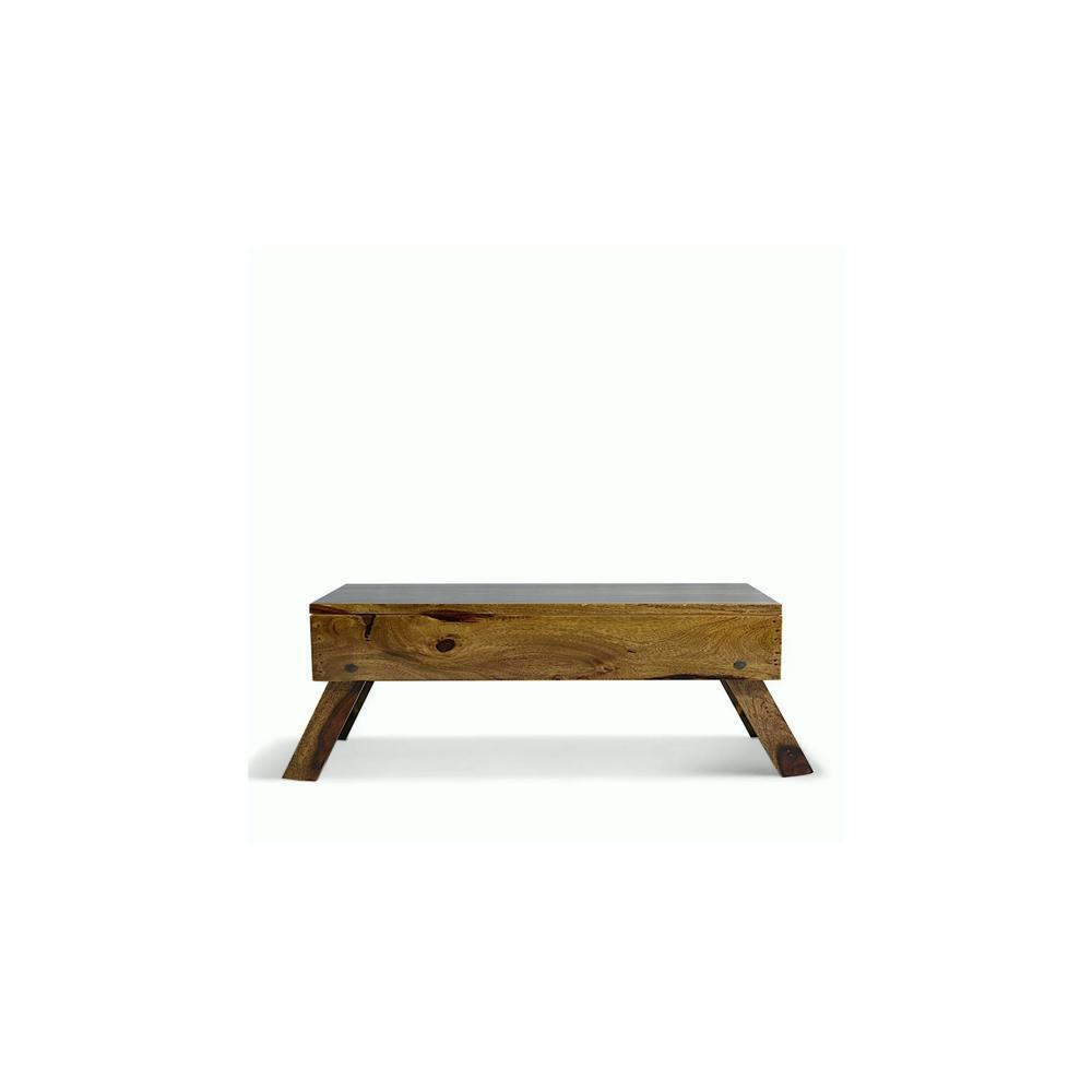 Ohio Sheesham Wood Laptop Table with 1 side Drawer in Teak Finish