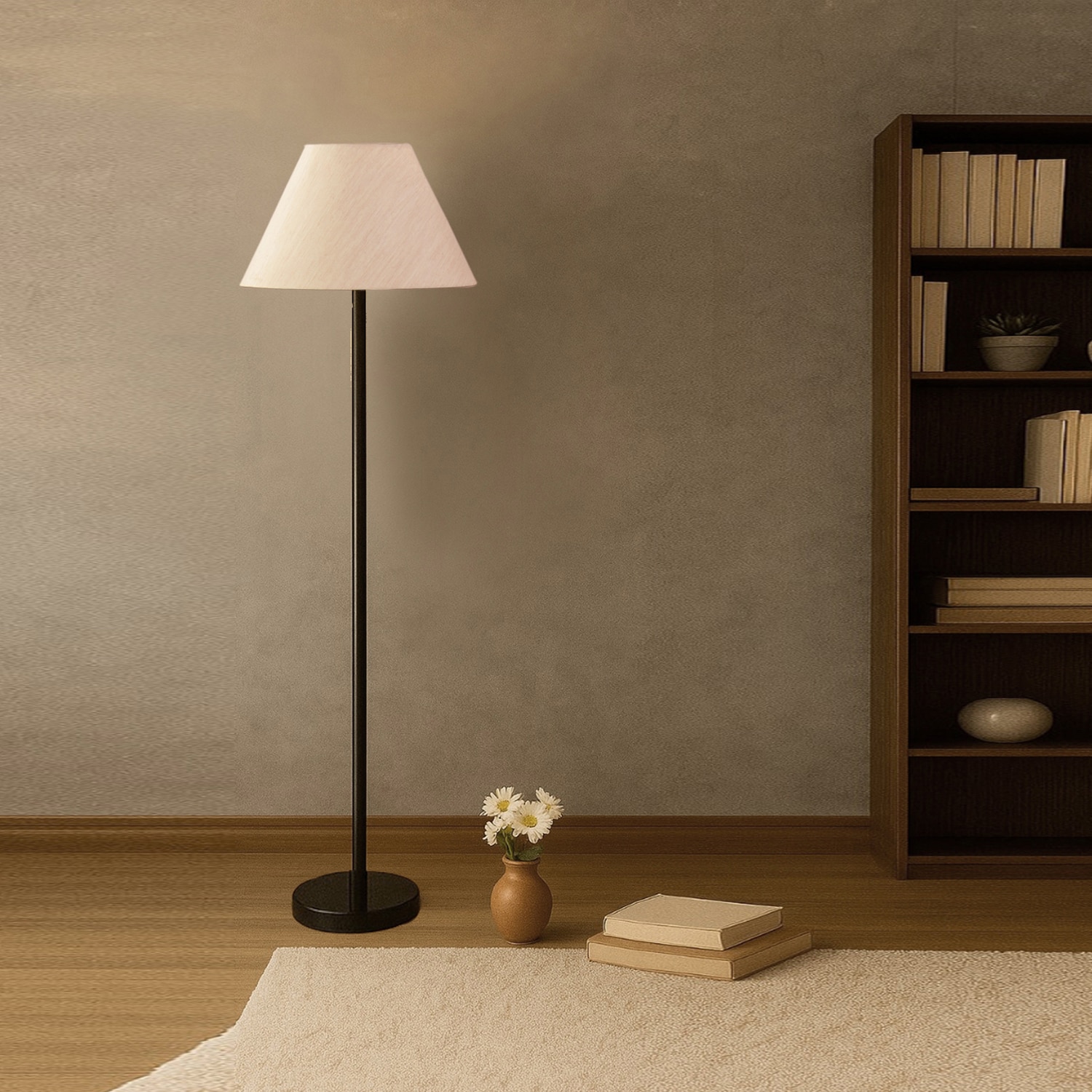 Devansh Wood Floor Lamp