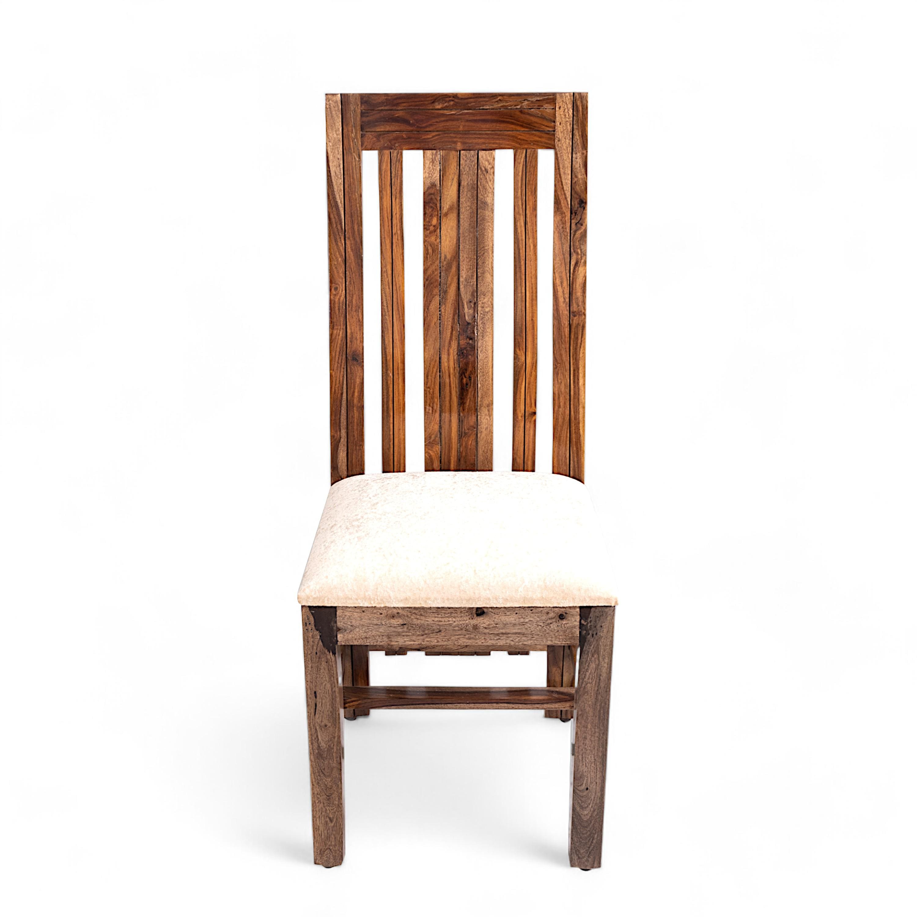Columbus Sheesham Wood Dining Chair in Teak Finish