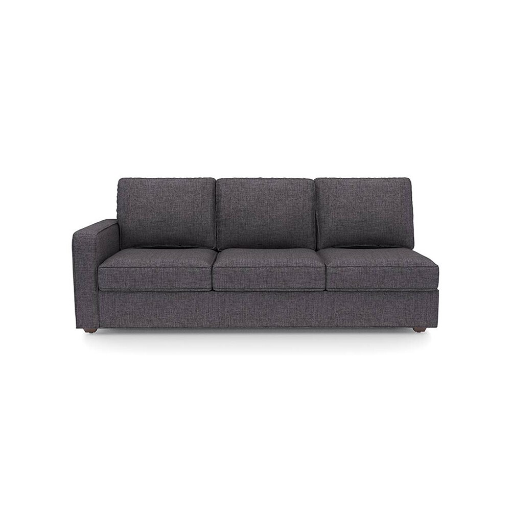 Apollo Compact Sofa (Colour : Steel, Cushion : Soft, Back Type : Regular, Seating Capacity : Right Aligned 3 Seater + Right Aligned Chaise + Ottoman)