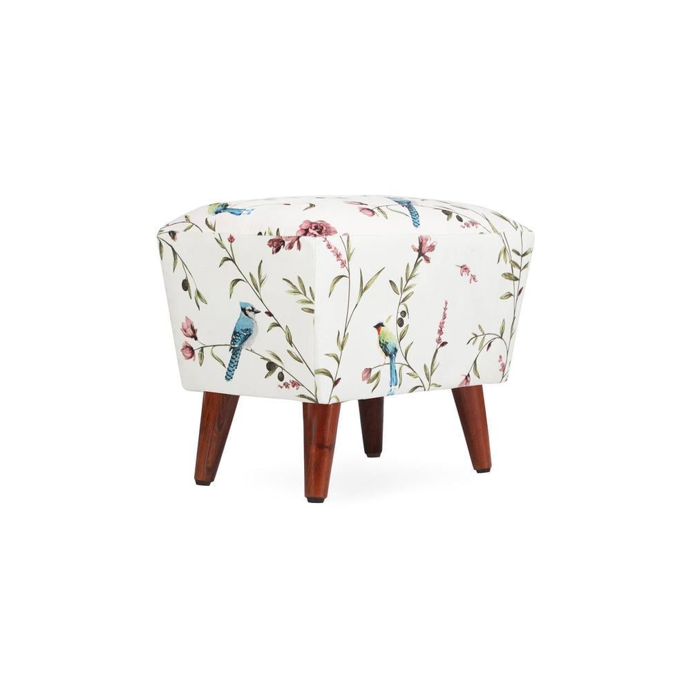 Serenity Solid Wood  Ottomon in  Multicolor Colour