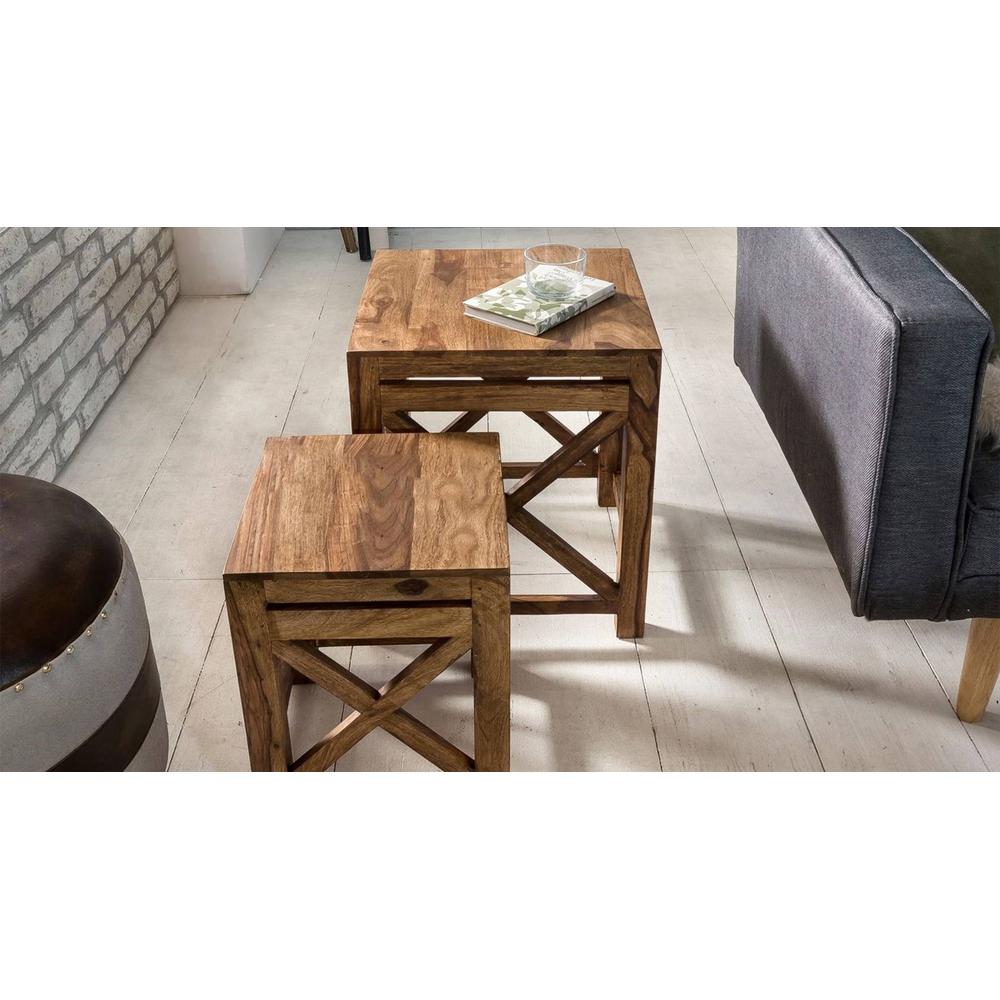 Ashby Solid Wood Nested Tables - Set of 2