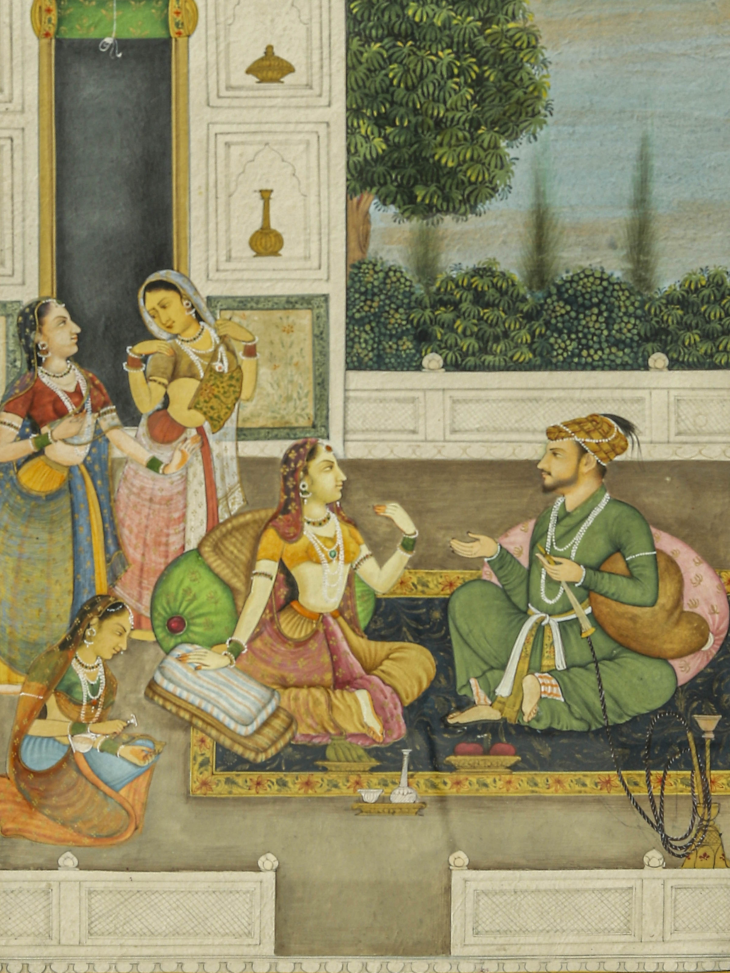 Mughal Love Scene Miniature Painting
