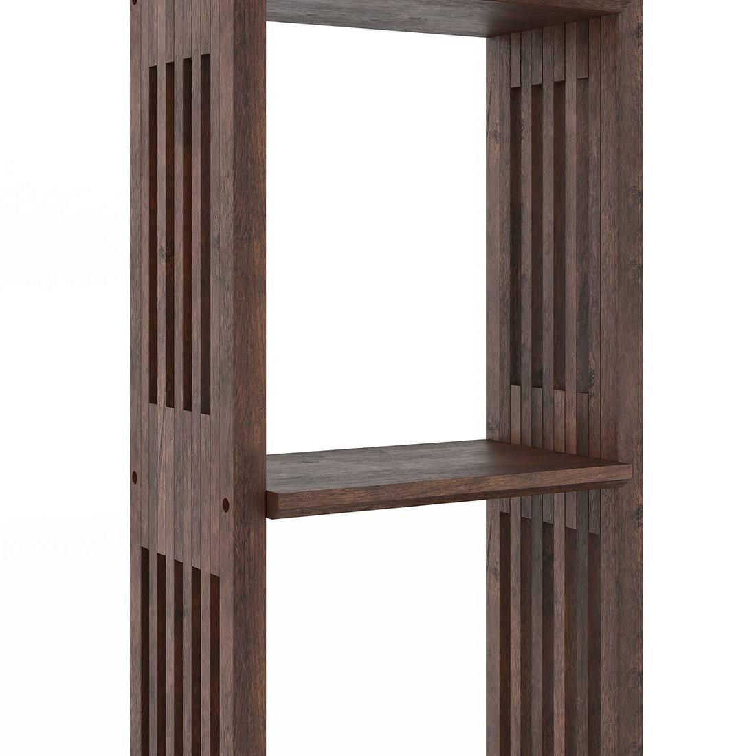 Babylon Solid Wood Bookshelf in Walnut Finish