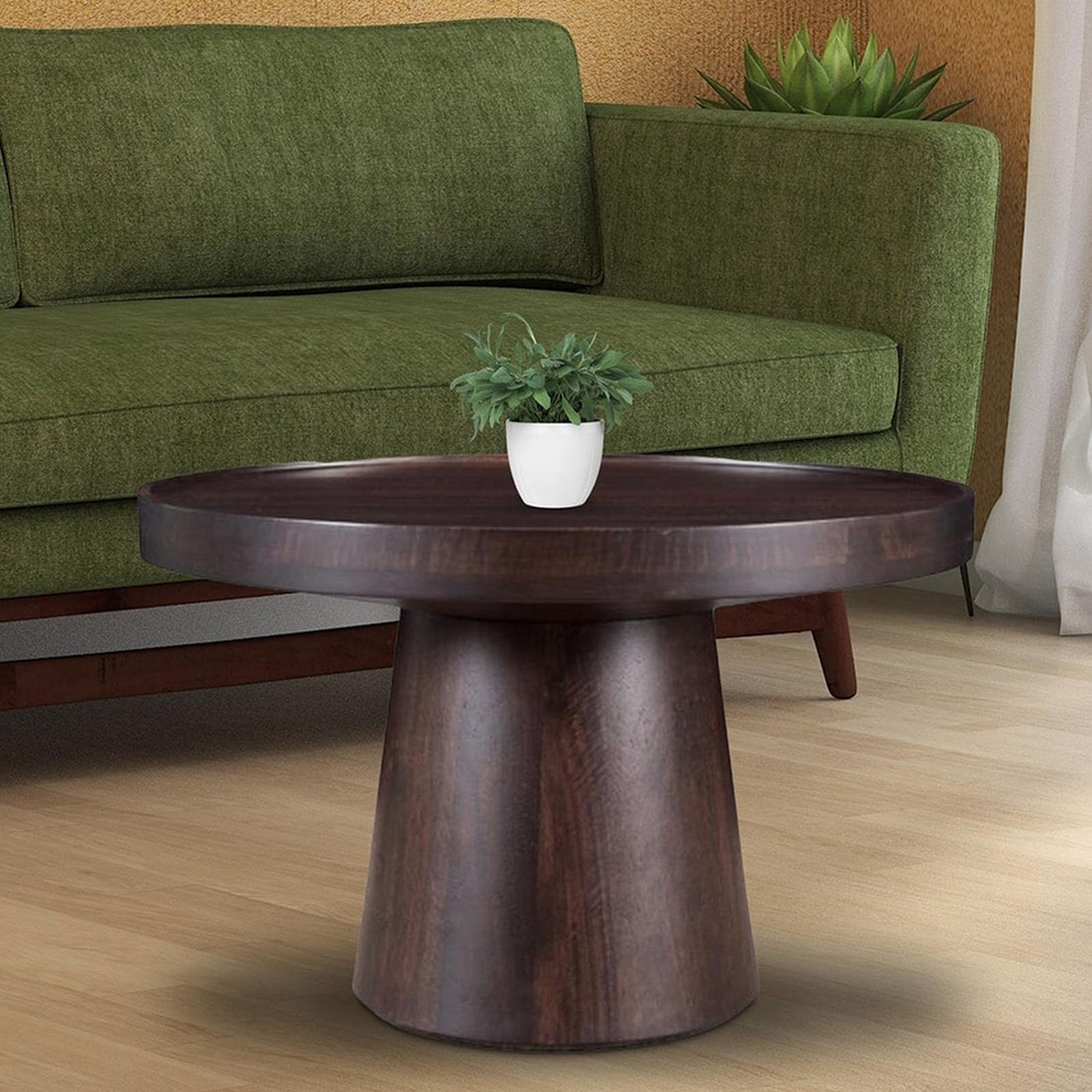 Rossoi Series Coffee Table In Matte Finish Dark Walnut Polish