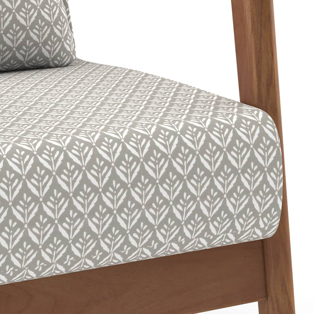 Brooks Lounge Chair in Grey Floral Colour