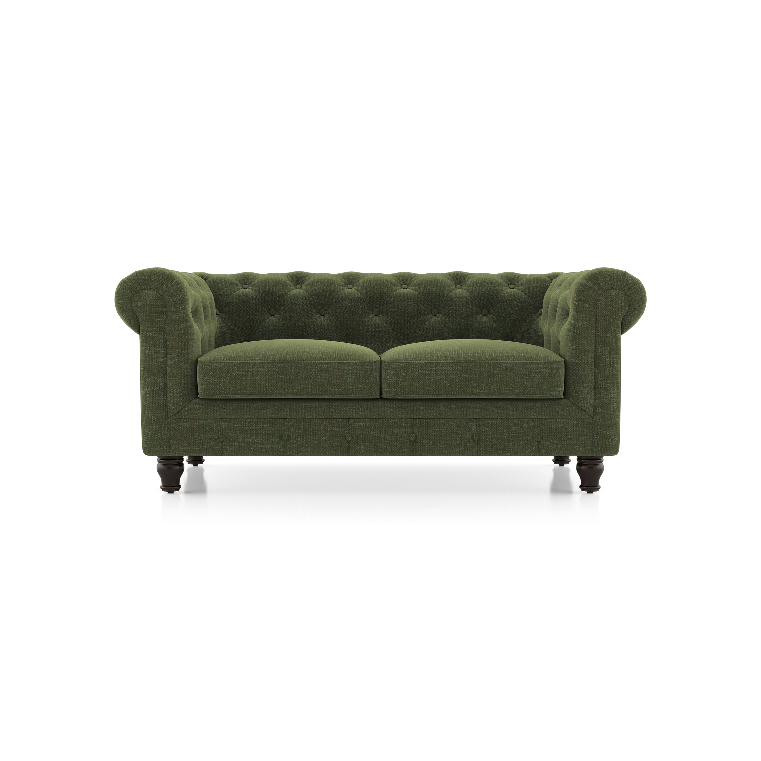 Winchester Essential 2 Seater Fabric Sofa In Moss Green Colour - Urban Ladder