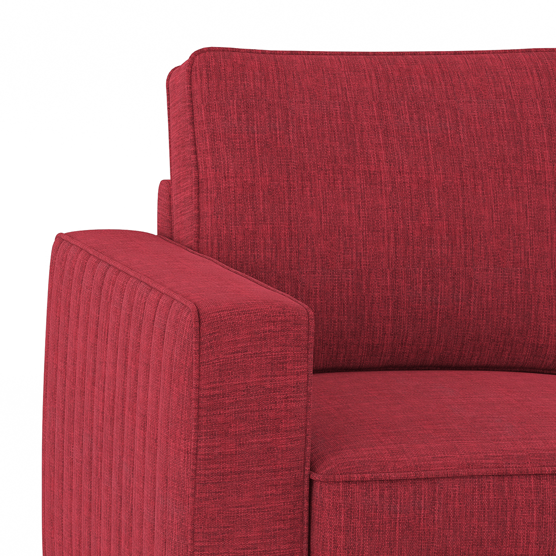 Apollo Neo 3 Seater Fabric Sofa in Salsa Red Colour (Back Height : Regular, Cushion Type : Hard)