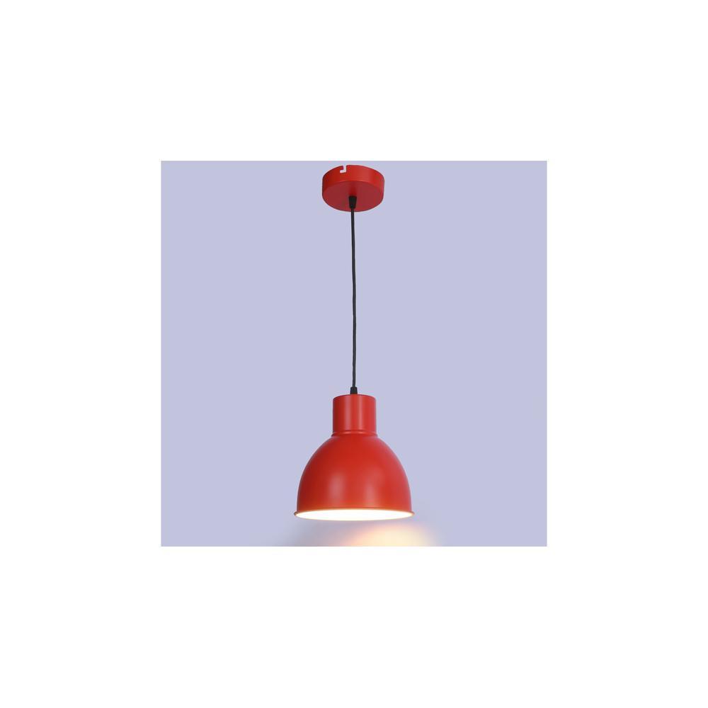 Opi Minimal Pastel Red Metal Single Hanging Light