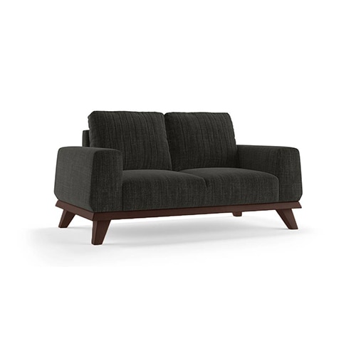 Granada Premium 2 Seater Fabric Sofa in Graphite Grey Colour - Urban Ladder