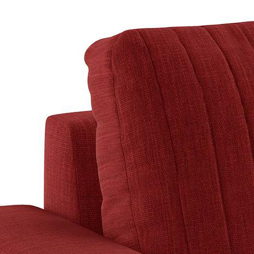 Granada Premium 1 Seater Fabric Sofa in Salsa Red Colour