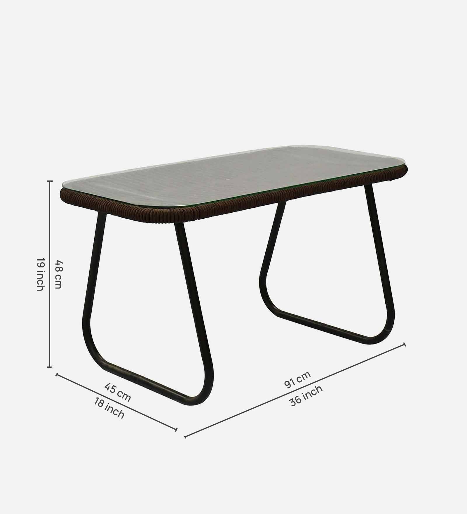 Bardelona 2+1+1 Seater Rope Sofa Set in Brown Finish