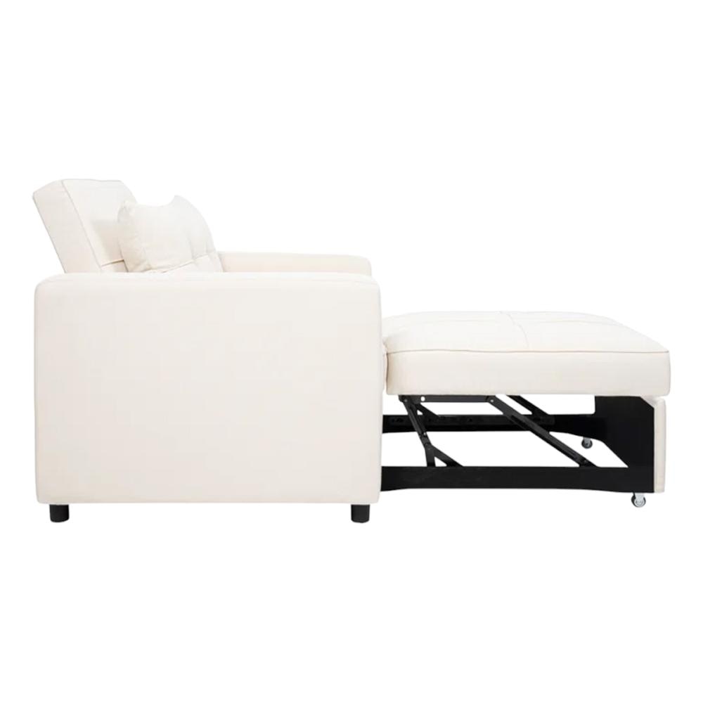Gilbertson 1 Seater Sofa Cum Bed In Cream Color