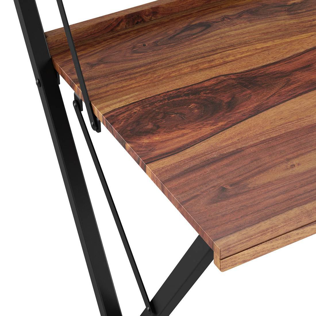 Bruno Solid Wood Study Table in Teak Finish