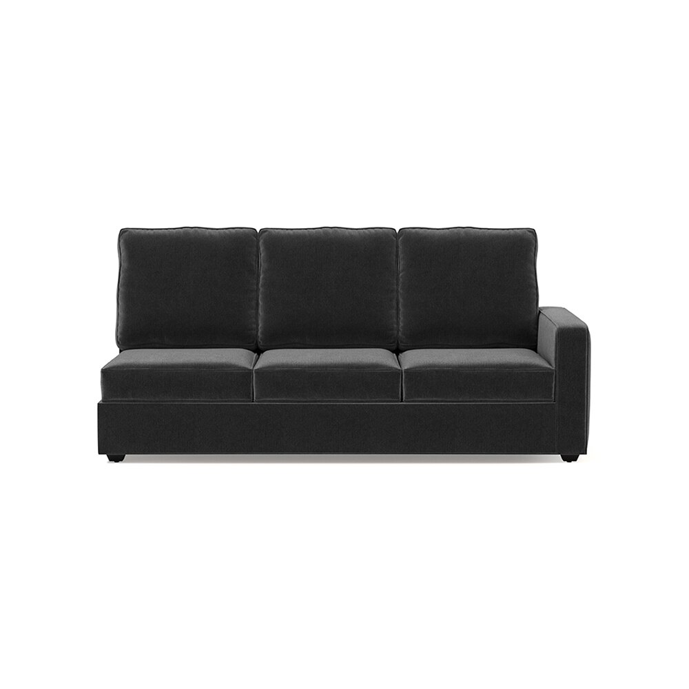 Apollo Compact Sofa (Colour : Pebble Grey, Cushion : Soft, Back Type : High Back, Seating Capacity : Left Aligned 3 Seater + Left Aligned Chaise + Ottoman)