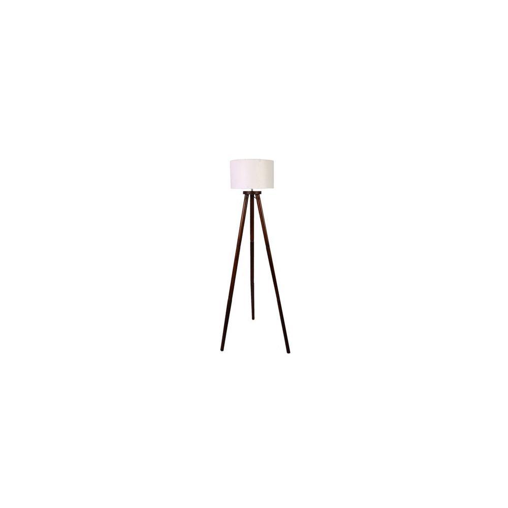 Xander White Cotton Shade Floor Lamp