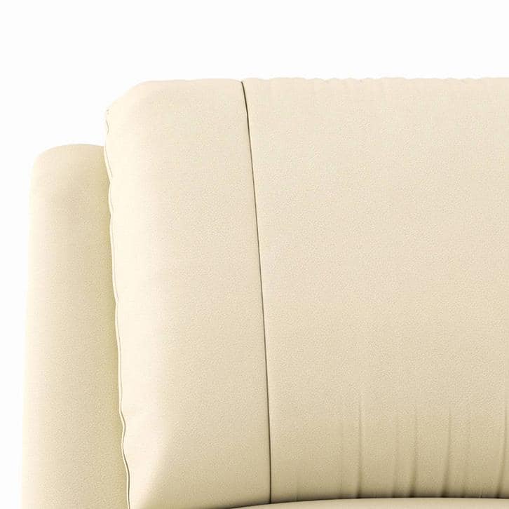 Lebowski Leatherette One Seater Manual Recliner in Ancient Ivory Cream Colour