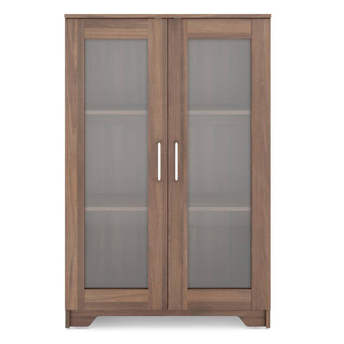 Hubert Low Kitchen Display Cabinet in Warm Walnut Finish