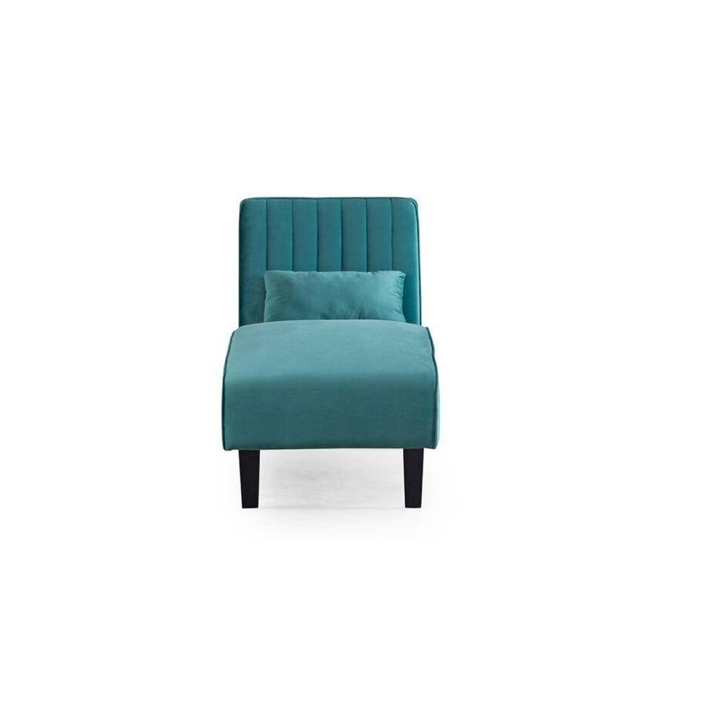 Fiest Velvet Chaise Launger in T Blue Colour