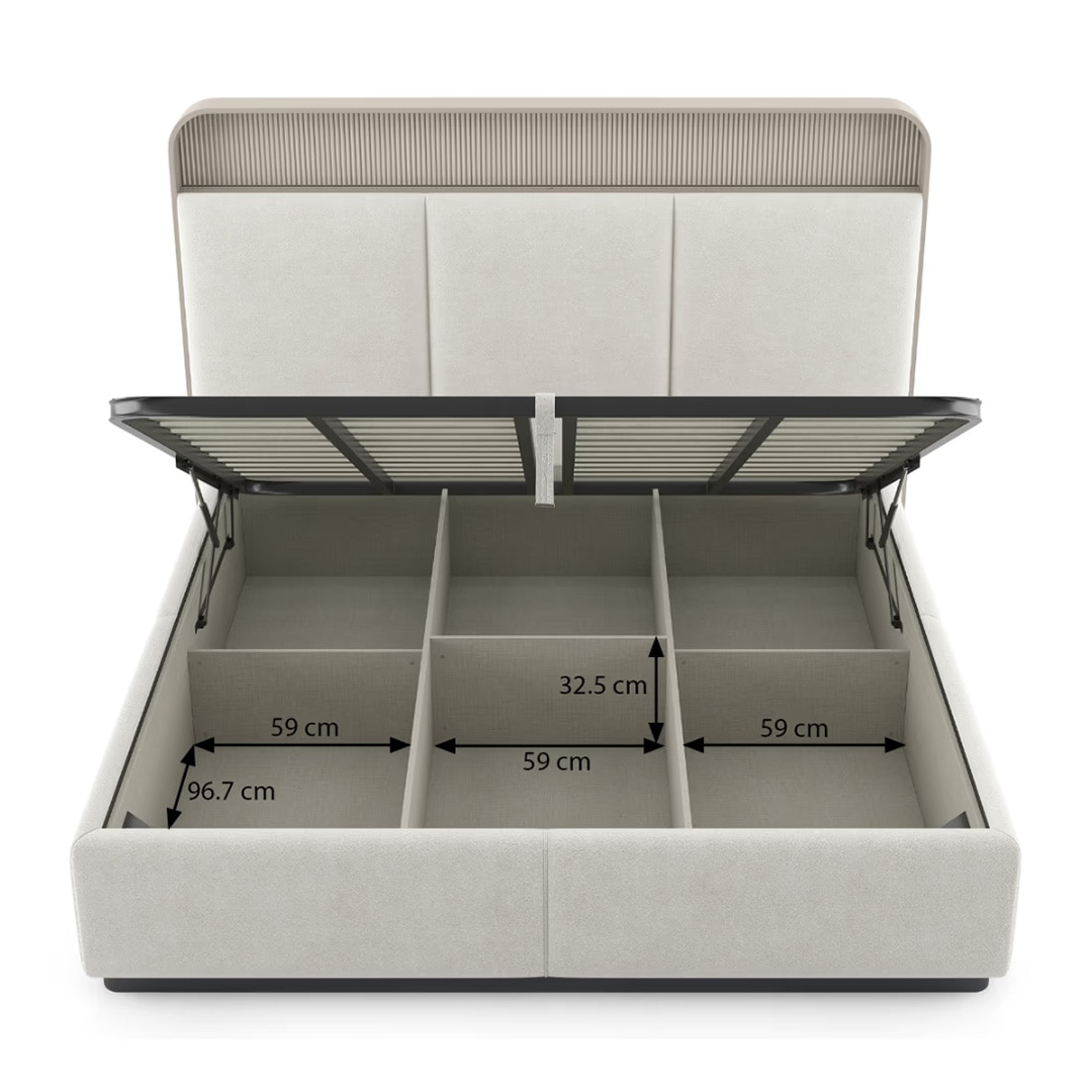 Valeria Upholstered King Bed With Hydraulic Storage