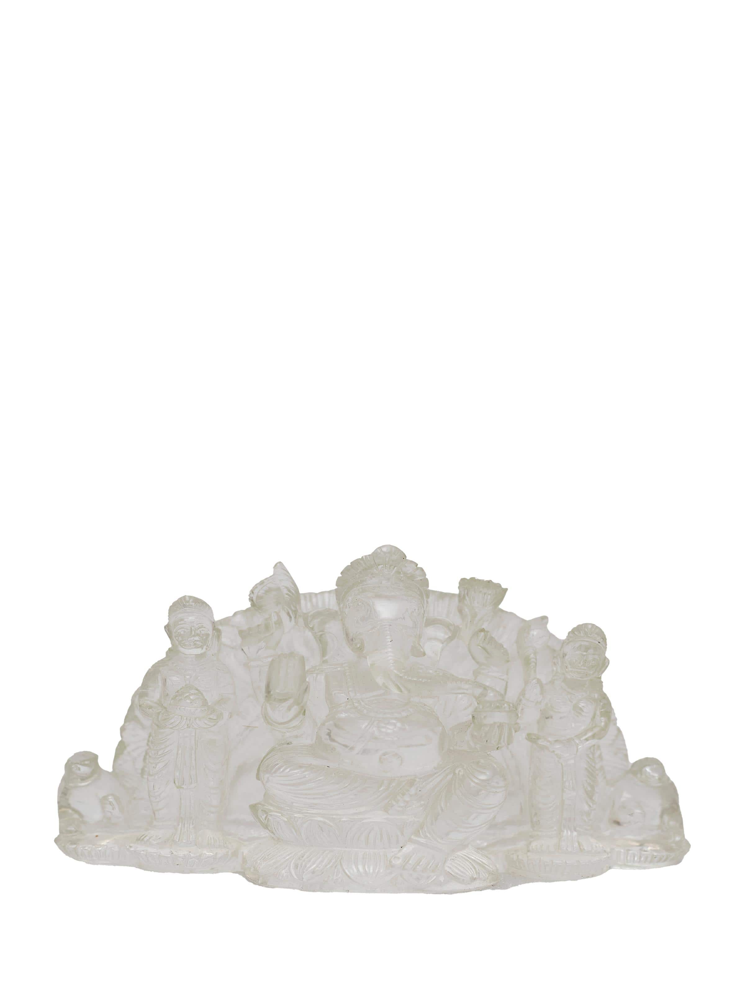 Ridhisidhi Quartz Ganesha Idol