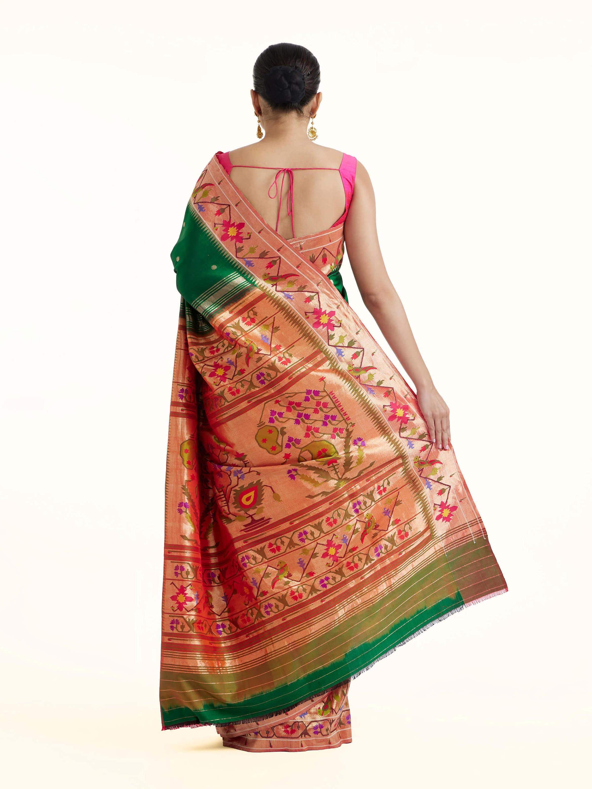 Green Silk Paithani Saree