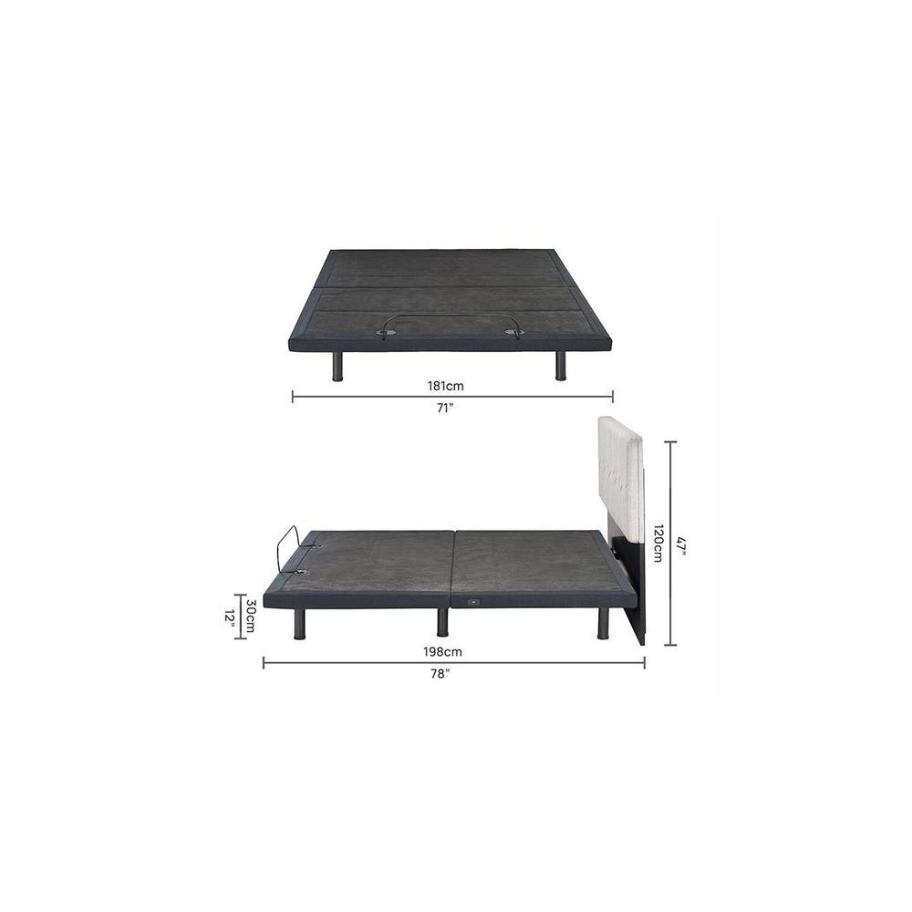 Wave Plus King Size Adjustable Bed With Under Bed Lighting, Massage And Sleep Modes