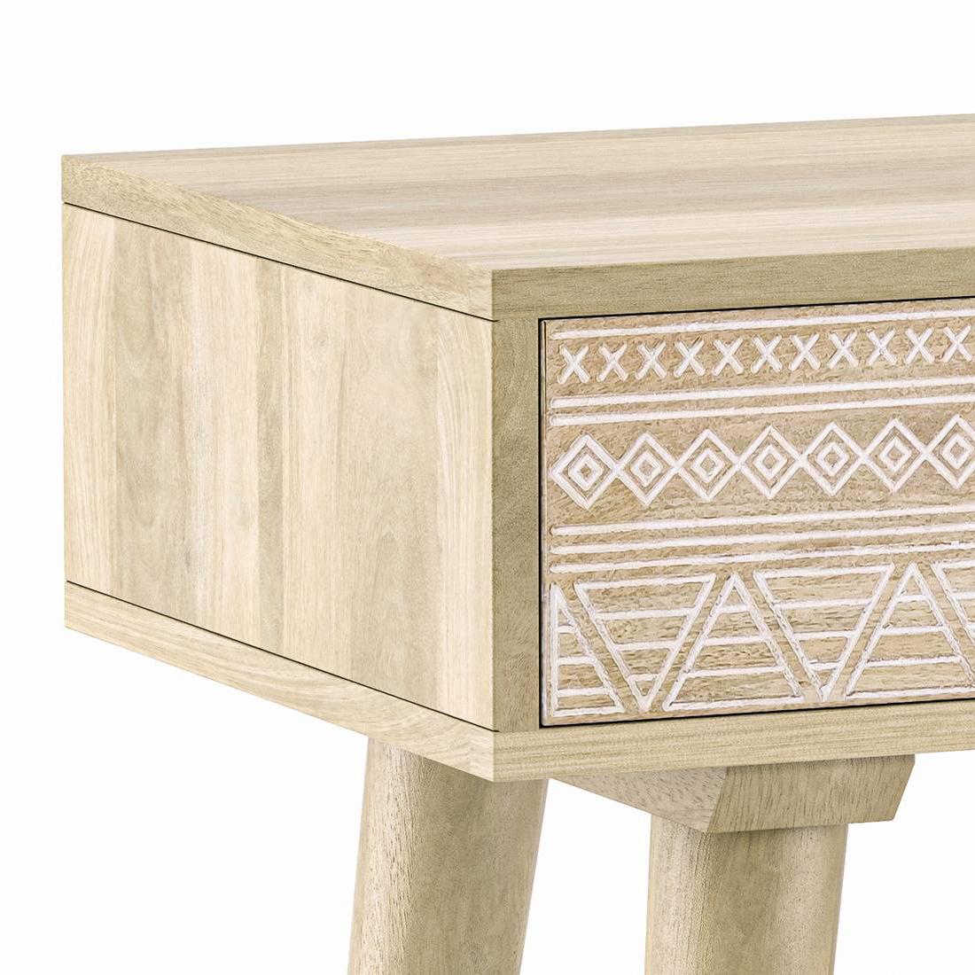 Ivara Solid Wood Console Table in Natural Finish