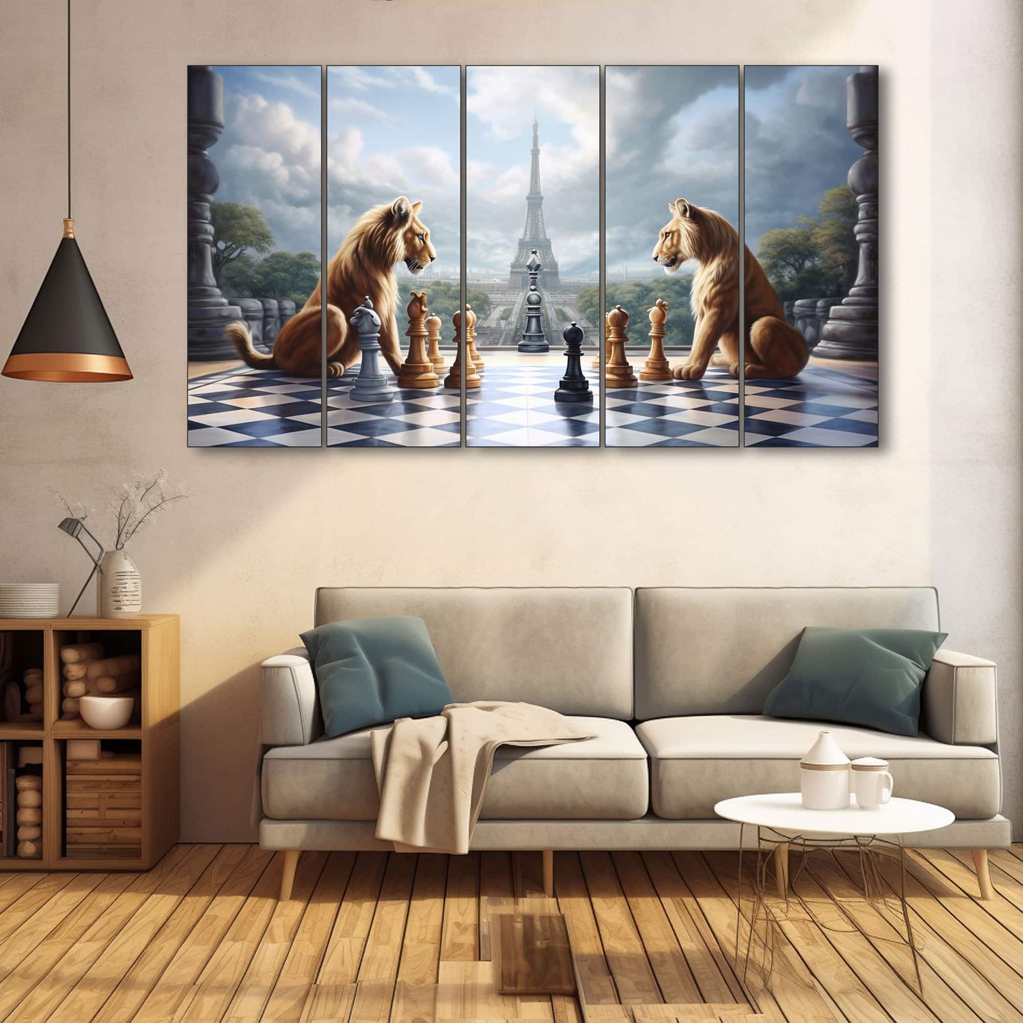 The Castle Decor Games Art Wall Painting Wooden Framed Digital Painting 27x48 Inch (Style 2) - The Castle Decor