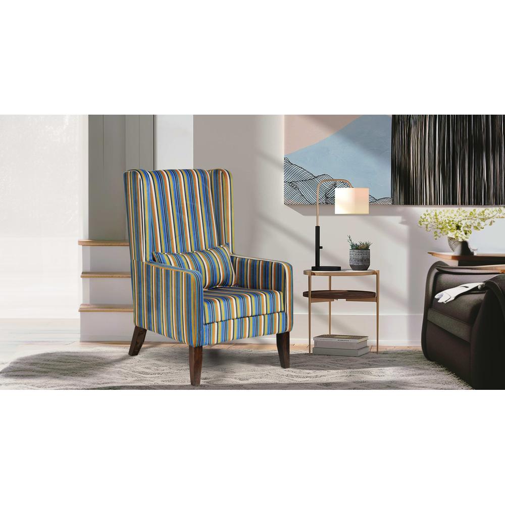 Euporia Solid Wood Lounge Chair In Multicolour
