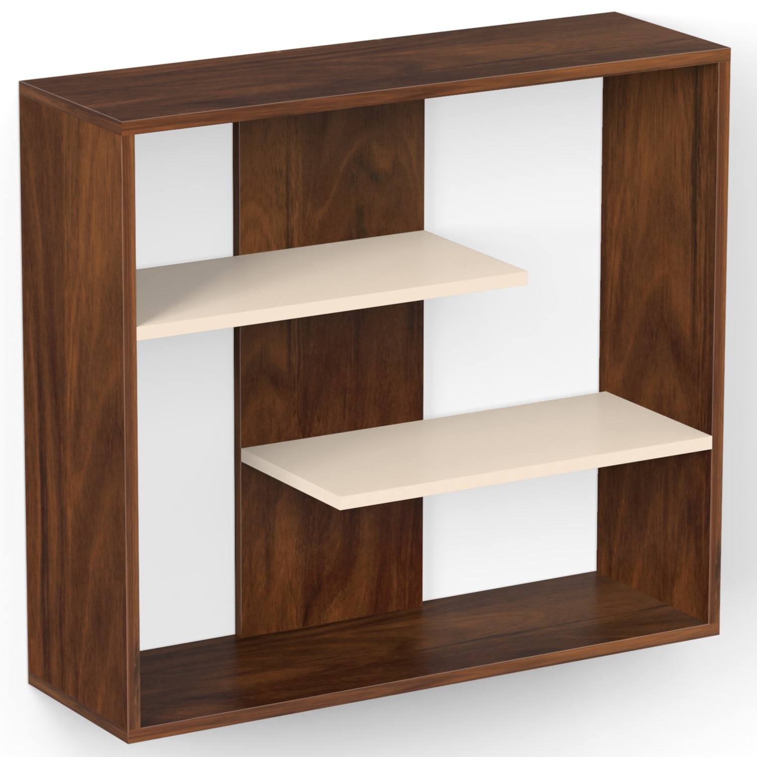 Maxelle Engineered Wood Bookshelf with Shelves Brown Maple & Beige
