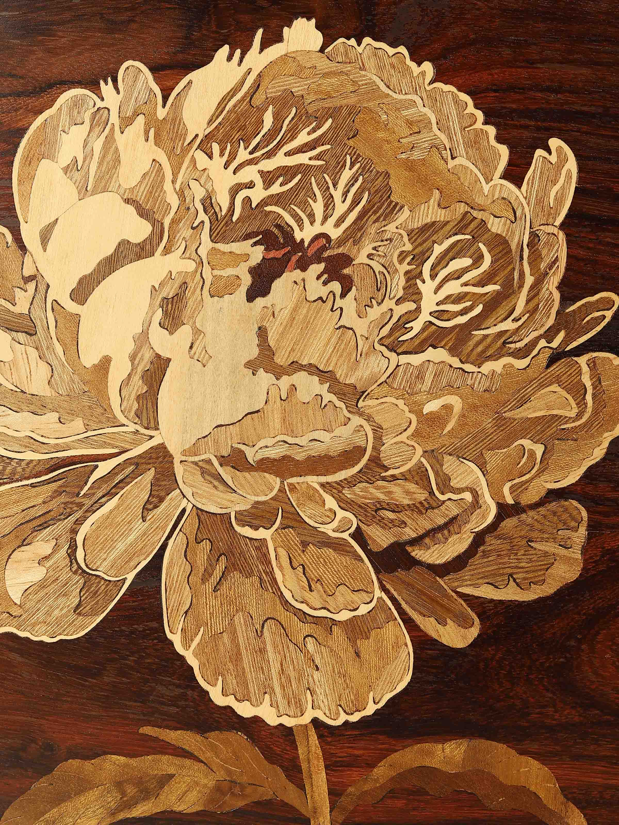 Flower Mysore Rosewood Inlay