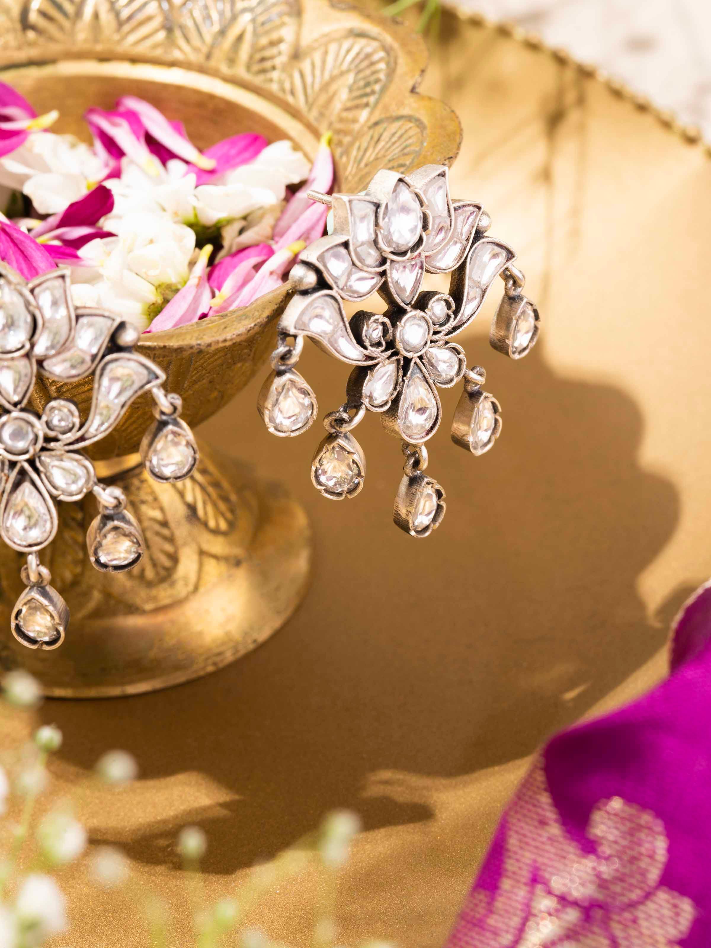 Silver Smithing Drops Earrings