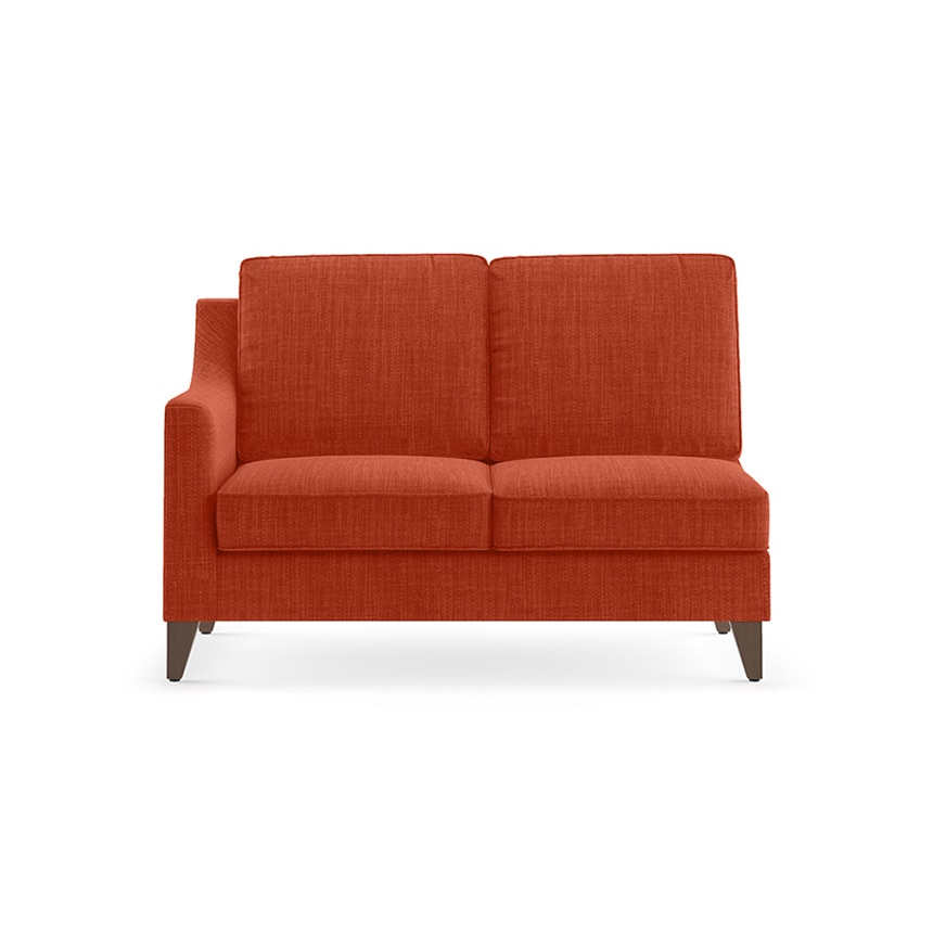 Abbey Sectional Sofa (Colour : Lava, Cushion : Hard, Seater : Right Aligned 2 Seater + Right Aligned Chaise)