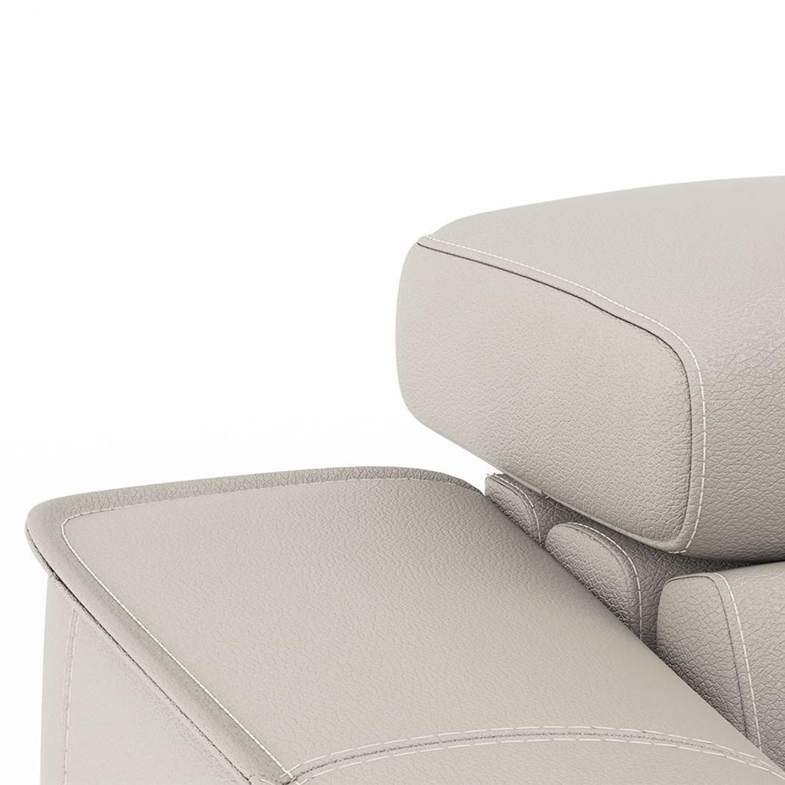 Molto Leather Recliner in Grey Colour