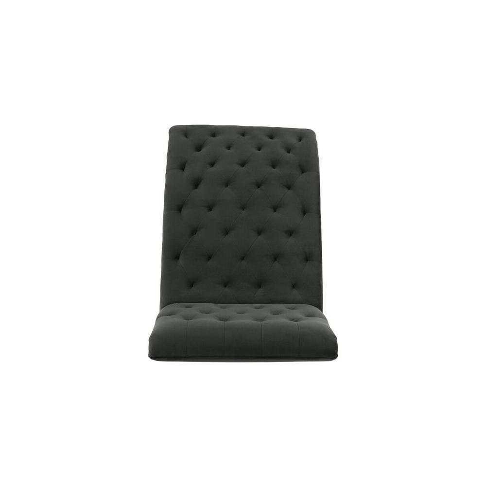 Pion Velvet Chaise Launger in Black Colour