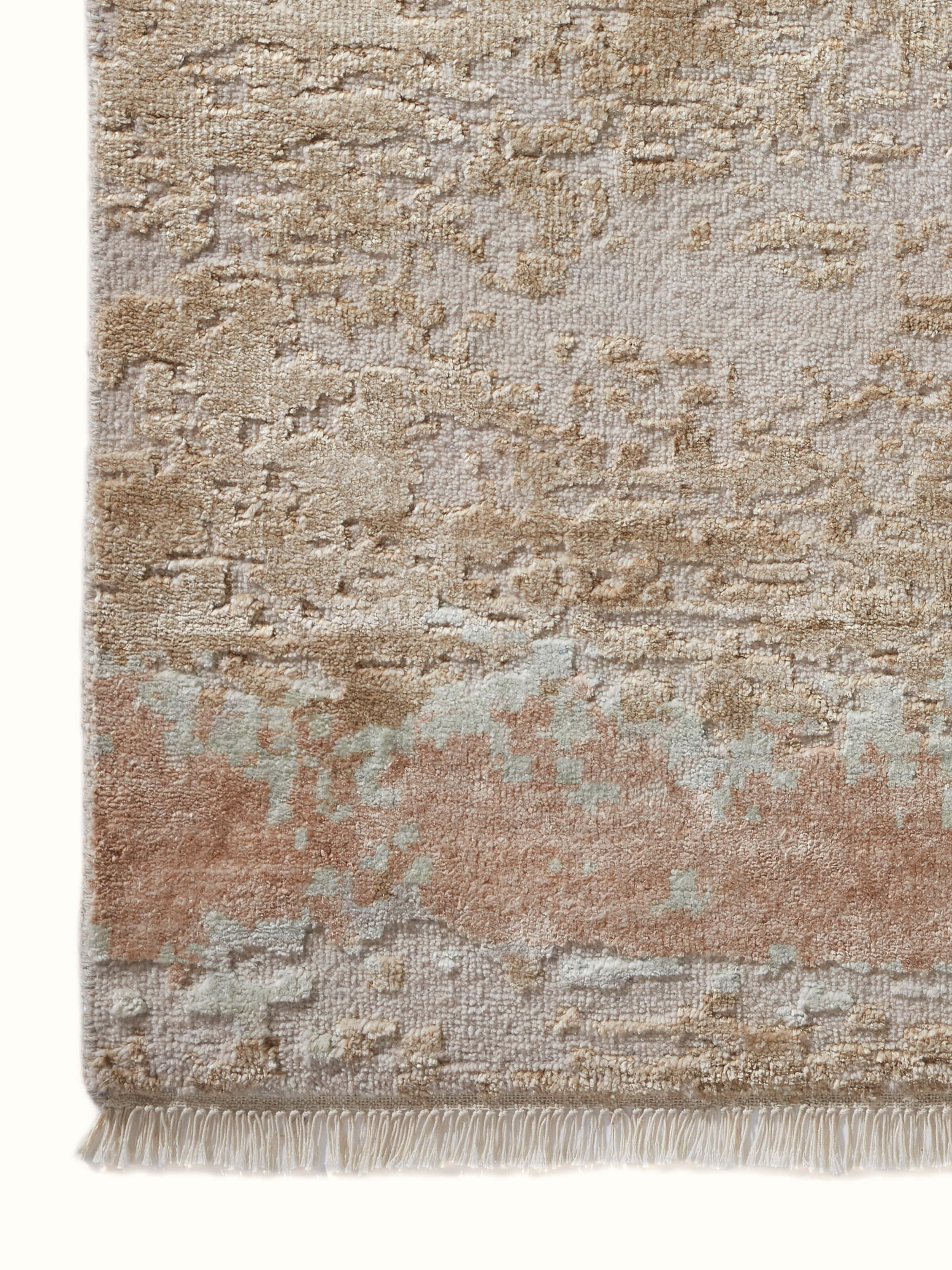 Close-up focusing on the intricate patterns and fiber quality