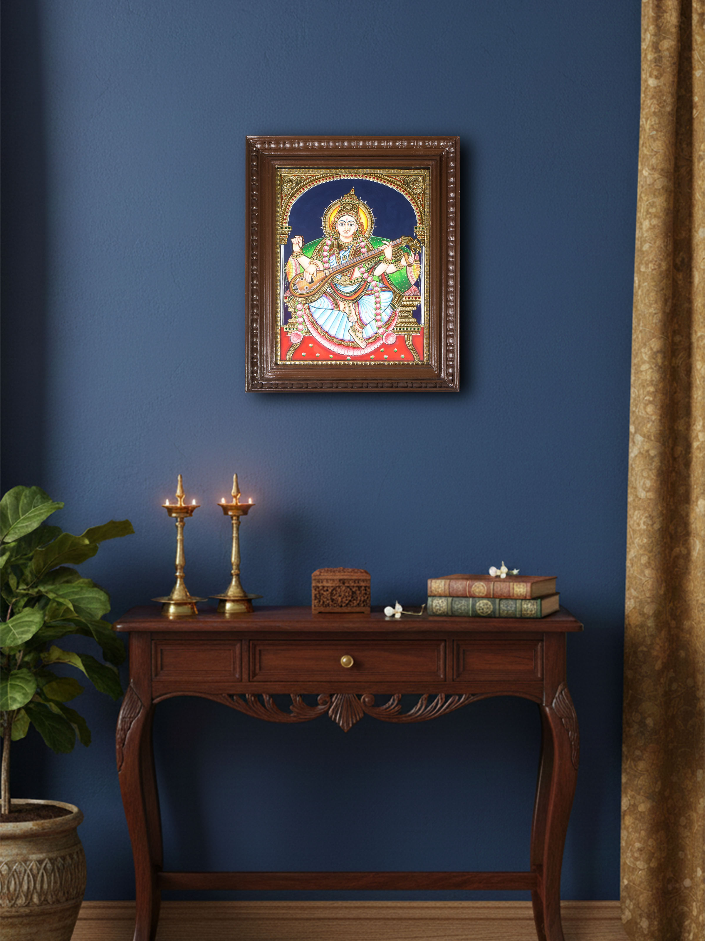 Saraswati Thanjavur Painting