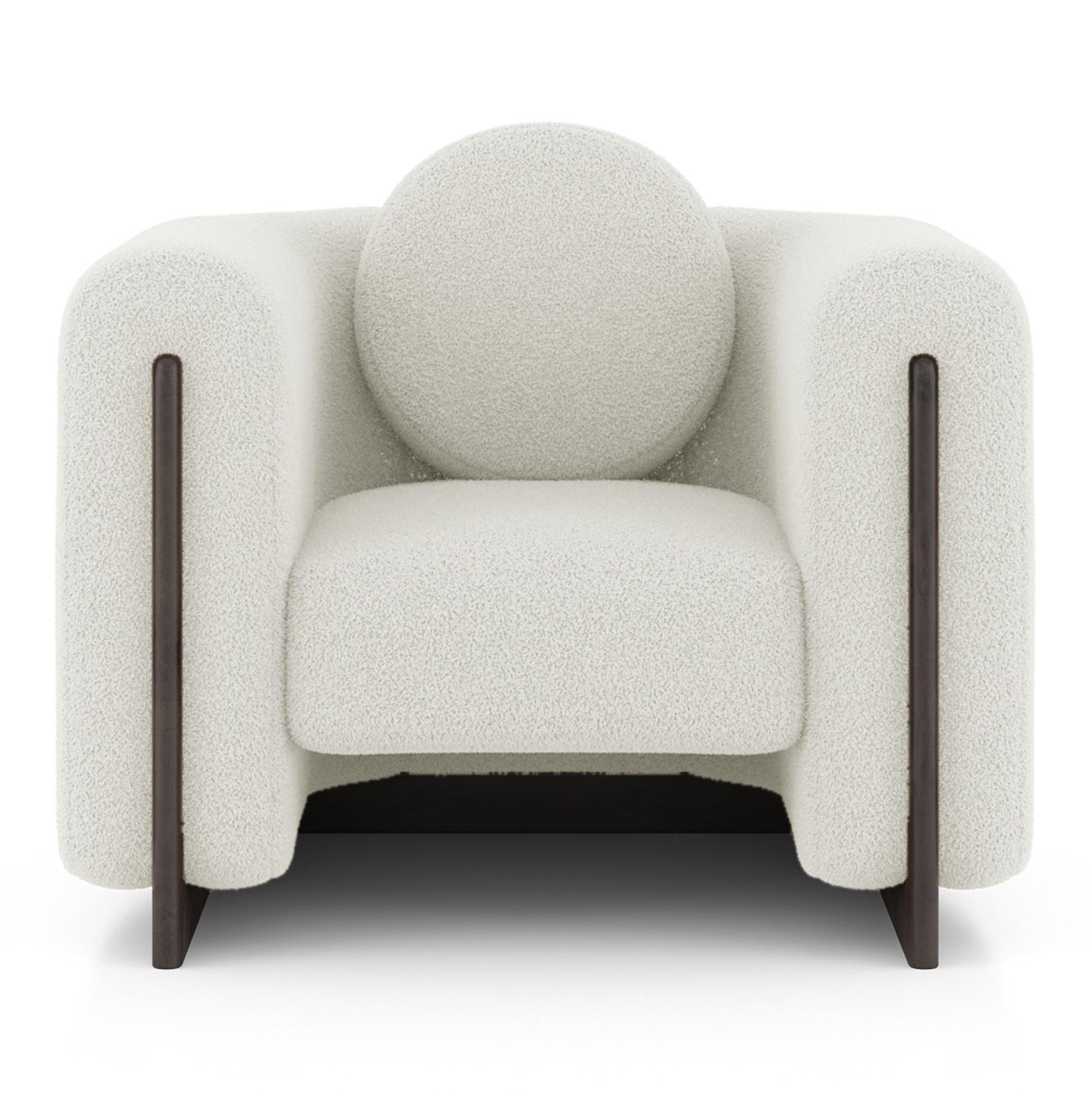 Reno Lounge Chair in White Himalaya Boucle Colour