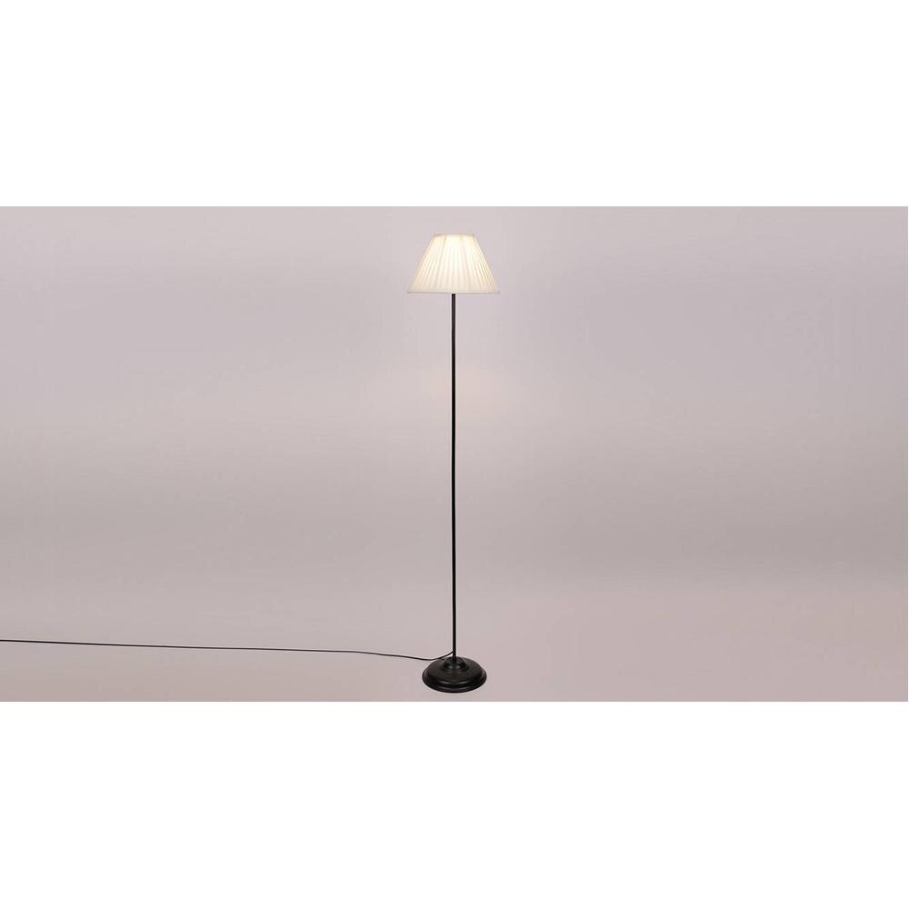 Carmela Black Cotton Shade Floor Lamp